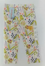 Cat And Jack Girls Almond Cream Floral Capri Legging Size Size S 6/6x