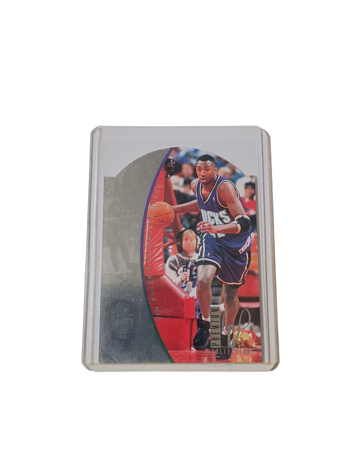 1994/95 SP Holoviews Premium Collection Die Cut #15 Vin Baker Insert Card Bucks