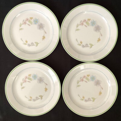 VINTAGE CORELLE 'PASTEL BOUQUET  4~7.25  SALAD PLATES 1985~88 'OCCASIONS LINE 