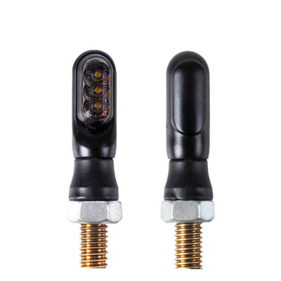 LED universal Miniblinker ''ultra Mini'' schwarz + getönt, 12V Motorrad Dark
