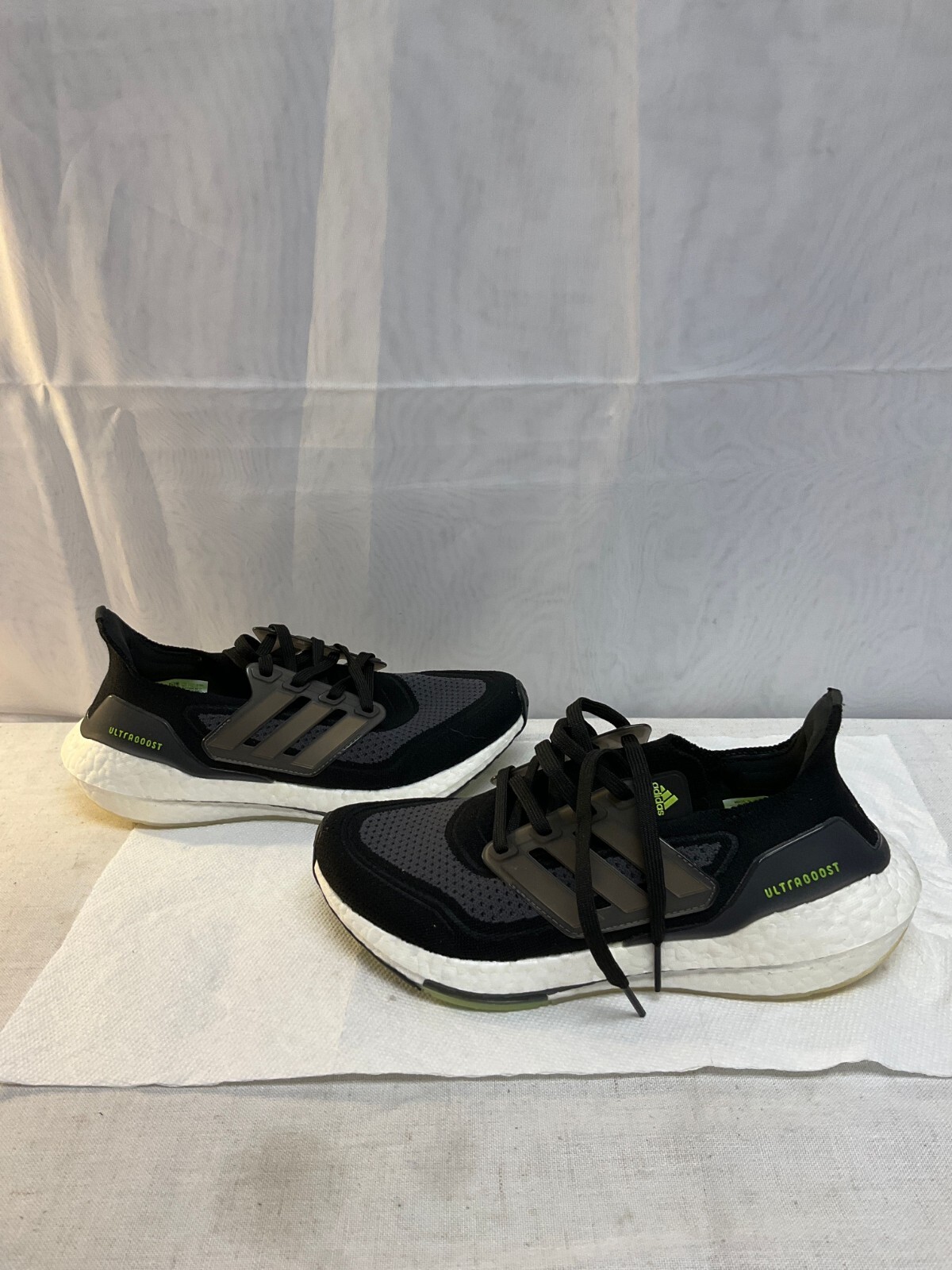 Adidas Ultraboost 21 Mens Black Silver Round Toe Running Shoes Size 6 FY0374  | eBay