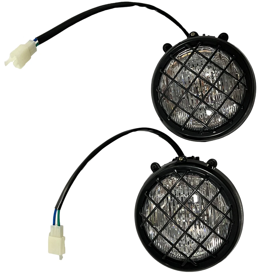 2x LED Headlights for Yamaha Banshee 1987-2006 lens bulbs Grills Warrior 350 - Image 4 of 4