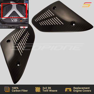 Scopione Carbon Fiber Side Engine Covers for Audi S4 B5 A6 C5 - 2.7T V6 BiTurbo