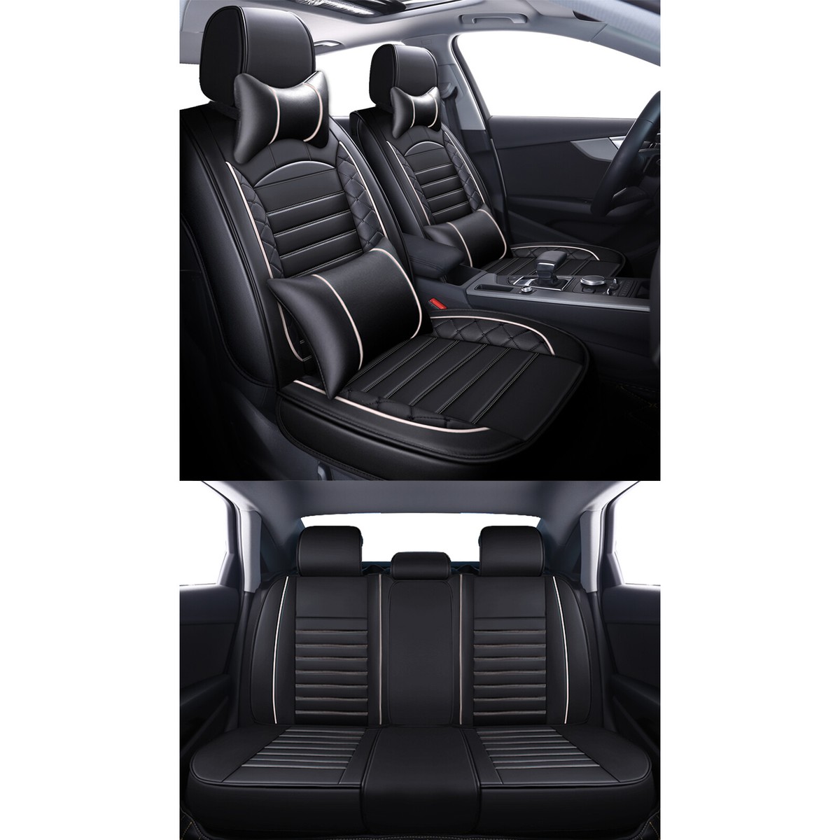 For Toyota Prius 2001-2022 Leather Car Seat Covers Front Rear Full Set