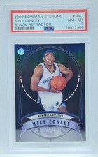 MIKE CONLEY 2007-08 Bowman Sterling Black Refractor RC 115/199 #MC1 PSA 8 Jazz