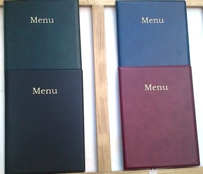 SPIRITUALGATEWAY QTY 1 A4 LEATHER LOOK MENU /FOLDER/COVER + 4 A4 pockets --NYLON REINFORCED