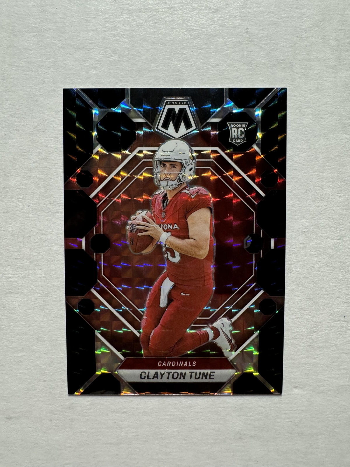 2023 Panini Mosaic #302 Clayton Tune Black Prizm Rookie Card RC 1/1