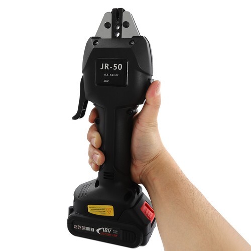 JR-50 Electric Crimping Pliers Terminal Crimping Tool Rechargeable DC 18V/2Ah