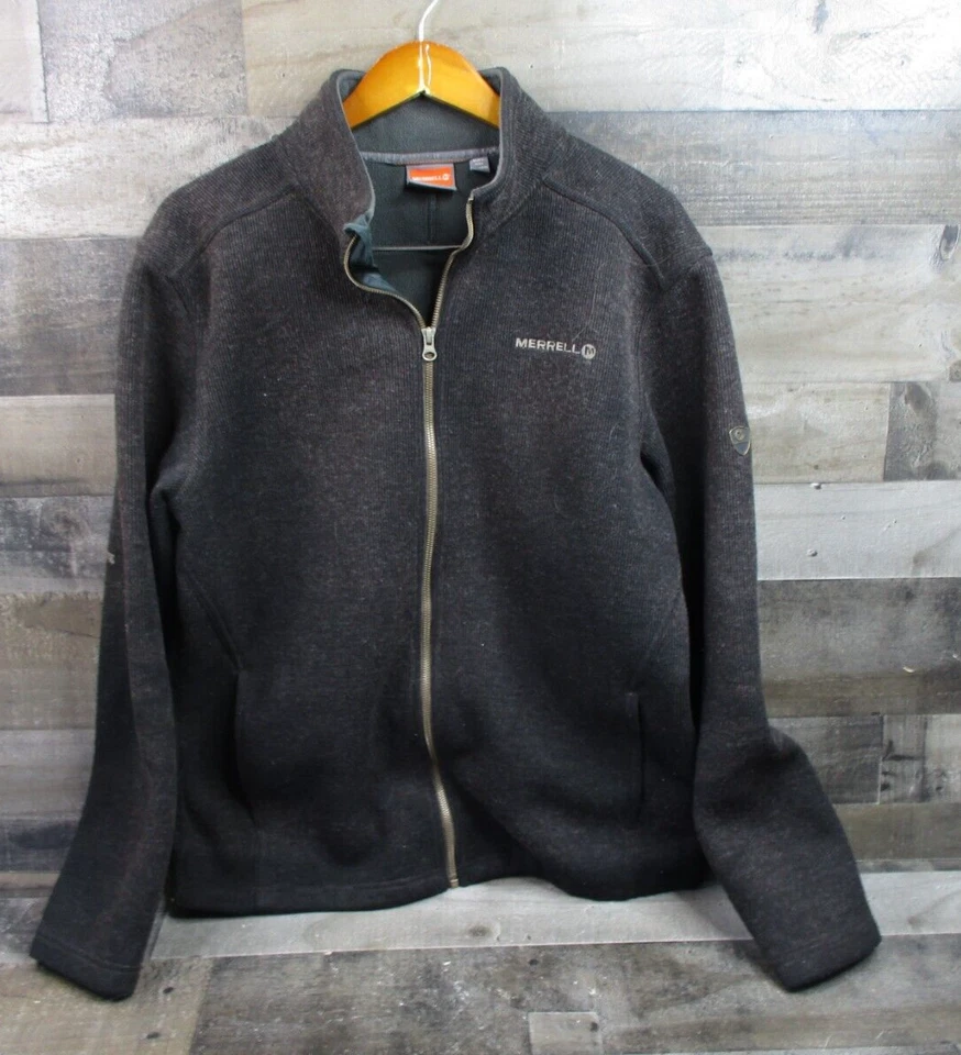 Merrell Jacket Mens Medium Gray Select Performix Regulate Full Zip Wool Blend - Image 2 of 4