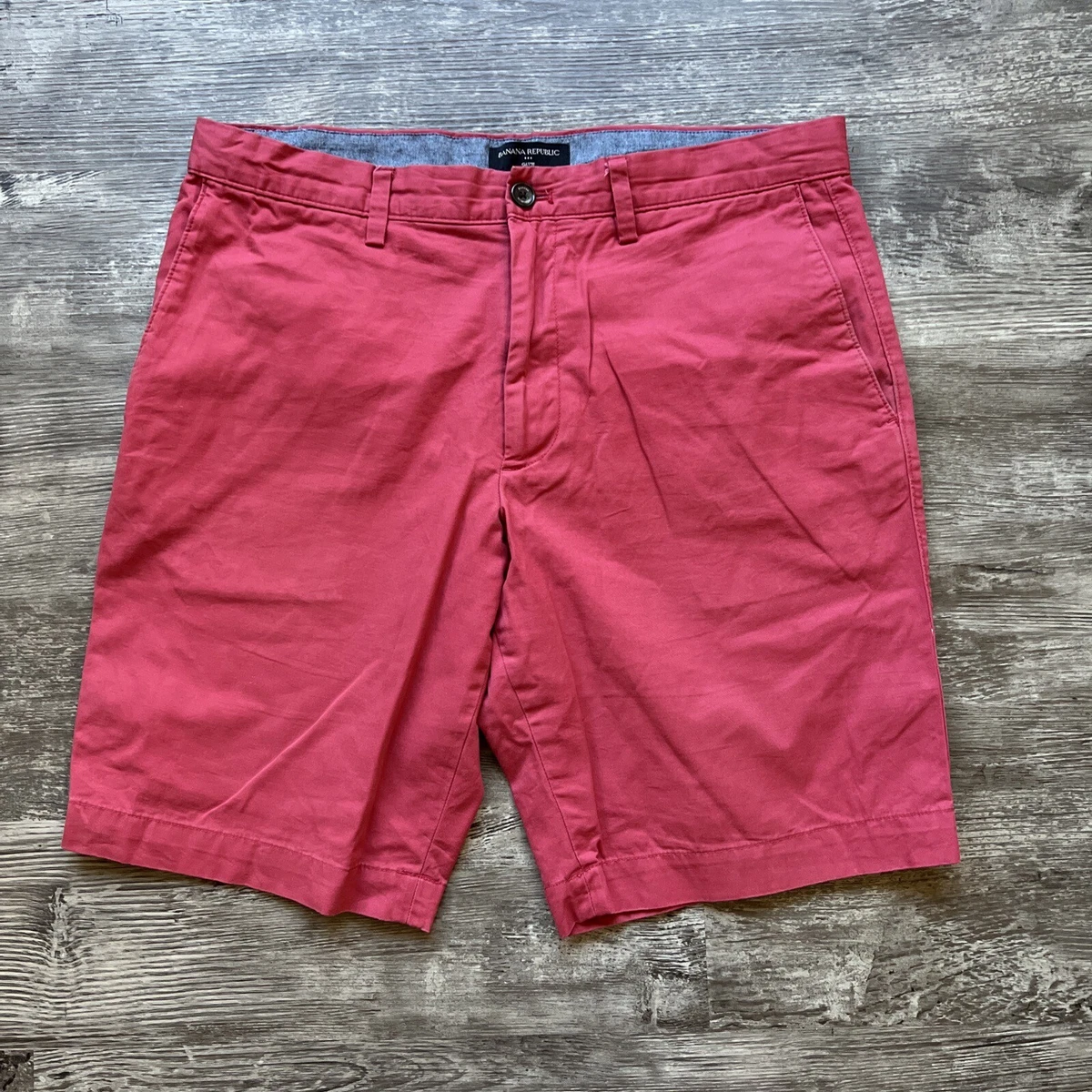 Red cotton shorts mens sale
