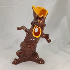 Byron Molds 1978 Ceramic Tree Man Big Mouth Halloween Autumn Decor No Light