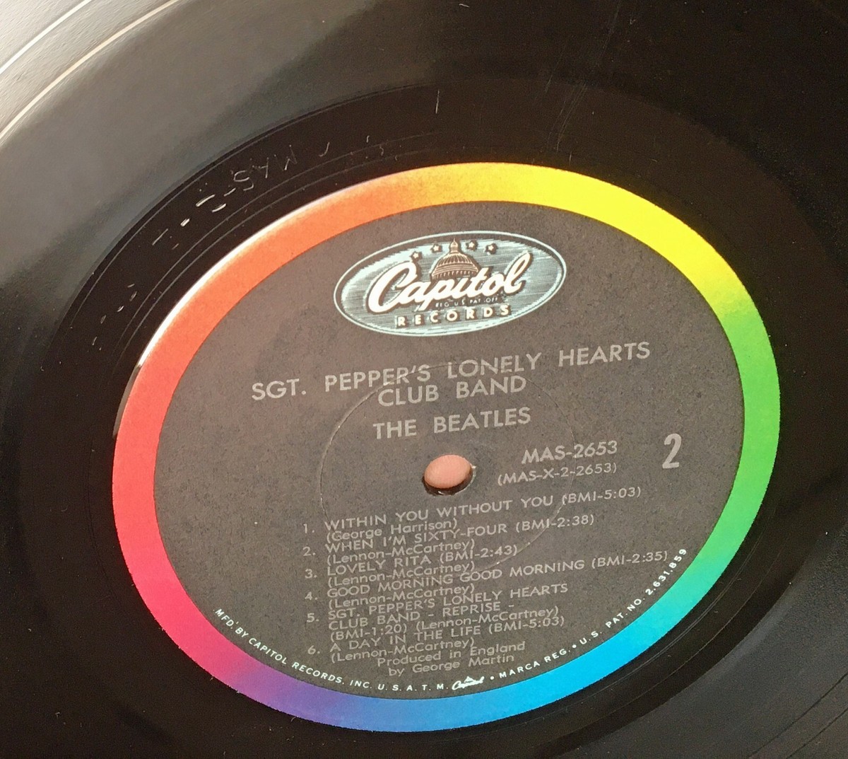 Beatles Sgt Pepper's Lonely Hearts Club Band 1967 LP Mono Capitol
