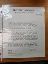 Art Shamsky Signed Promotional Contract Frank Scott Associates ONE OF A KIND