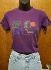 VTG 70/80s Florida Sailboat Made In USA T-shirt. Youth L, Woman's Small