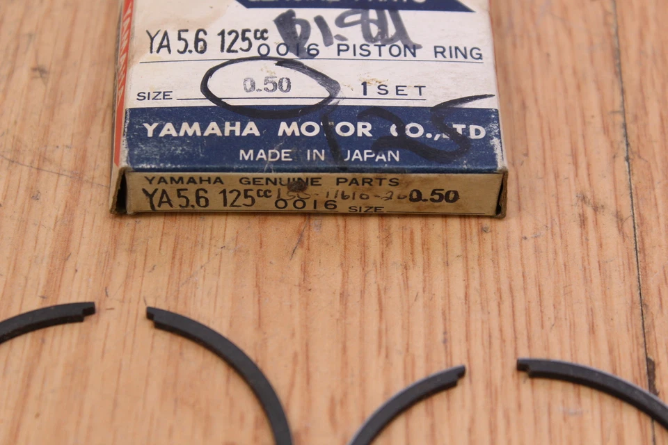 ANILLOS DE PISTÓN NUEVOS YAMAHA YA5 YA6 .50 O/S OEM (150) Foto 3 de 4