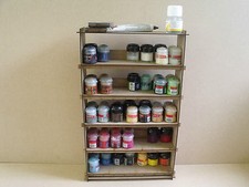 Soporte de pintura 70 ollas estante almacenamiento taller ordenado Tamiya Humbrol Wargames mesa