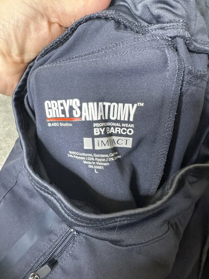 Grey's Anatomy by Barco  Scrub Pants 6 Pocket Womens Large Impact - Image 3 of 4