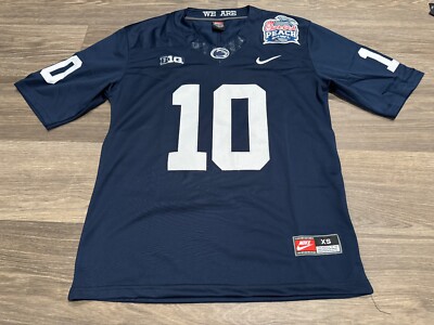 no name Penn State Lions Nick Singleton PSU Blue Jersey Peach Bowl