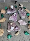 Crystals Lot Amethyst Malachite Natural Healing Gems Fossils Geode Clear Quartz — photo 5