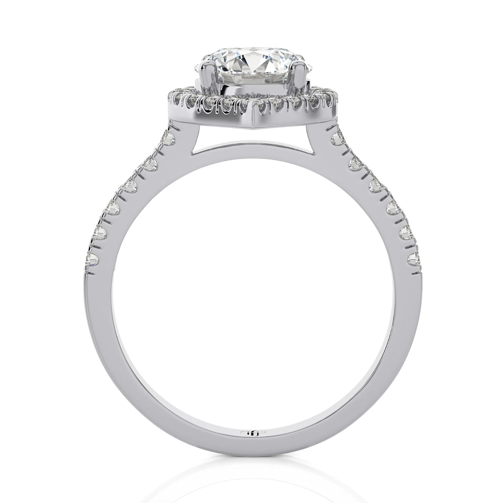 Lab Grown Diamond Engagement Ring 1.95Ct IGI Certified Round Cut 14k White Gold image-3