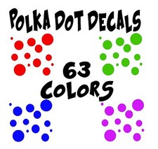 Polka Dot Decal Vinyl Stickers 1" Home Outdoor Decor Kids Adult Crafts Color