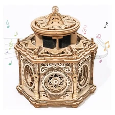 3DWooden Puzzle Building Toys Secret Garden Music Box Model Educational Toy Gift
