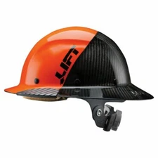 NEW Lift Safety HDF50C-19OC Dax 50 Carbon Fiber Full Brim Hardhat Orange