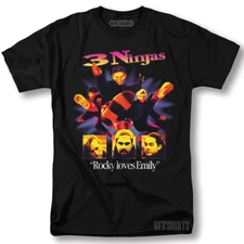 3 Ninjas Shirt Rocky Loves Emily Movie Classic Retro Vintage Graphic T-Shirt
