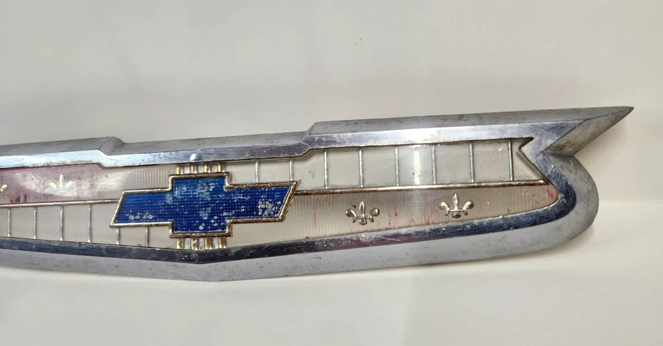 55 Chevrolet Bel Air 150 210 1955 Chevy pajarita capó emblema #3709624 13" Foto 3 de 4