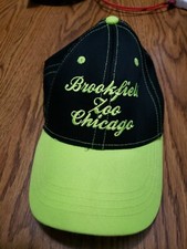 Brookfield Zoo Chicago Hat Baseball Cap Adjustable Child Black  Neon Green VGC