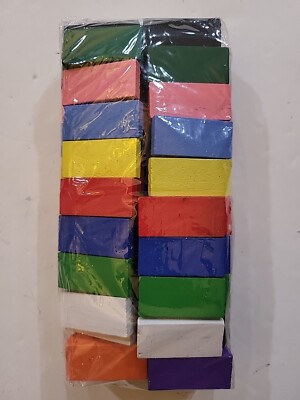 Toy Wooden Tile Blocks Domino Set 100 Pieces Multi-Colors Racing Game Creativity