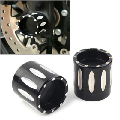 2x CNC-Edge-Cut-Vorderachsmutter-Abdeckungsbolzen-Kit für Harley Touring Softail