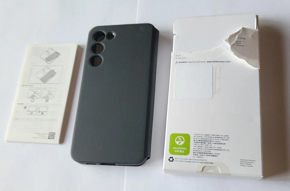 Unused Black Samsung S-View Wallet Case Galaxy S23+ Plus EF-ZS916 in Retail Pk - Image 2 of 4