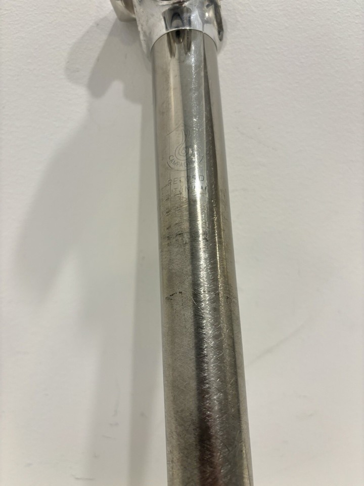 Tige De Selle Campagnolo Record 27,2 Mm - Vintage 1996/1997 - Old Logo Titanium