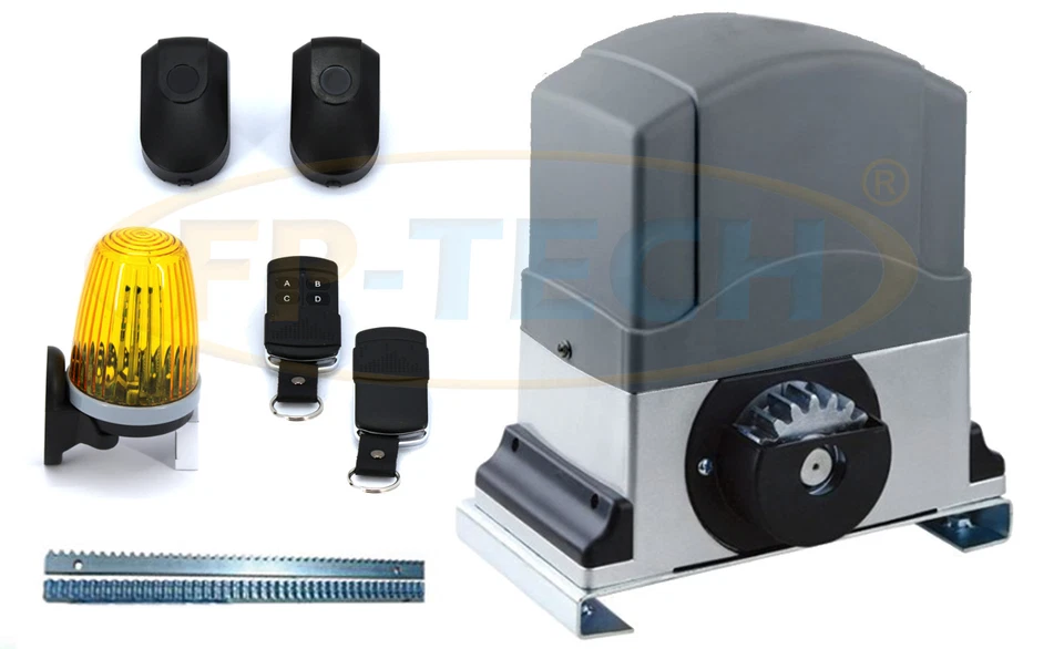 MOTORE CANCELLO SCORREVOLE 1200 KG KIT AUTOMAZIONE 550W CENTRALINA APRICANCELLO - Immagine 2 di 2