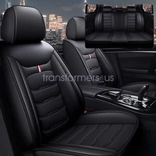 For Honda car Seat Cover 5-Seat Full Set Leather Front & Rear Protector Black
