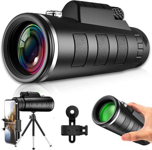 Télescope monoculaire 40 x 60 HD pour adultes observation des oiseaux faune chasse randonnée - Photo 1 sur 6