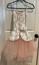 Girls Weissman Dance Dress sz XLC X-Large Child Pink Floral Ballet Tulle Dress