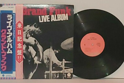 GRAND FUNK RAILROAD Live Album Japanese 2LP VG+ 1975 Capitol ECS 67028/29 Obi