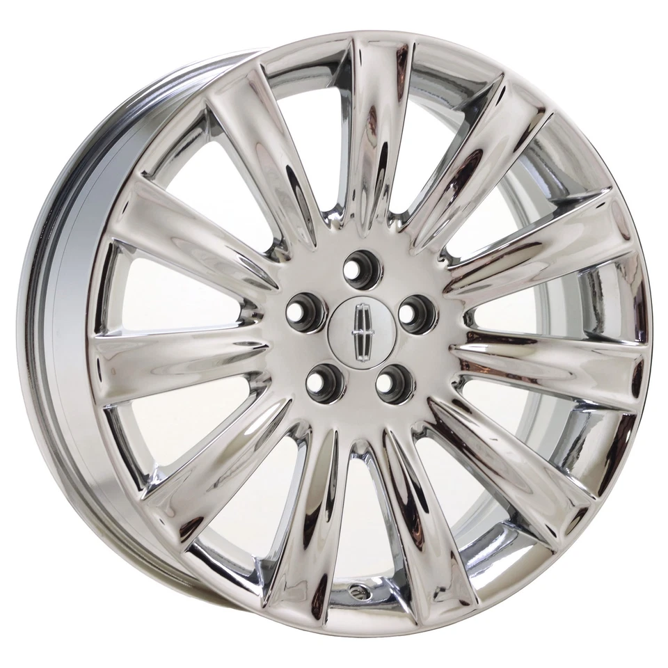 Llantas Lincoln MKS MKX de 20" cromadas brillantes juego de fábrica OEM 3764 INTERCAMBIO Foto 3 de 4