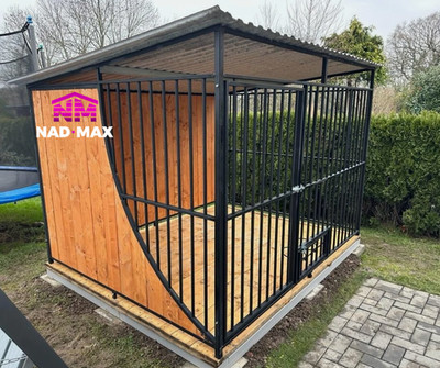 Hundezwinger 2,5x2m Tiergehege Tierstall Hundebox Käfig Filz am Dach Holzboden