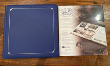 Creative Memories Album 12" x 12 Blue Silver White 15 Pages protectors New