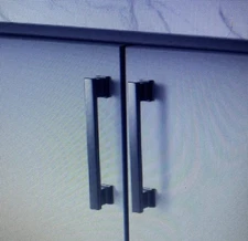 Sapphire Hexa Series 6" Modern Black Cabinet Handle Pulls 5-Pack SP-2891 - NEW