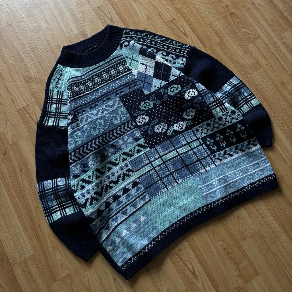 Suéter Azul Coquette Dana Scott Vintage Años 80’s Mujer Talla L/XL! Foto 2 de 4