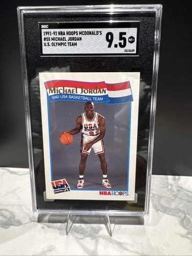 1991-92 NBA HOOPS MICHAEL JORDAN CARD #579 US OLYMPIC TEAM SGC 9.5