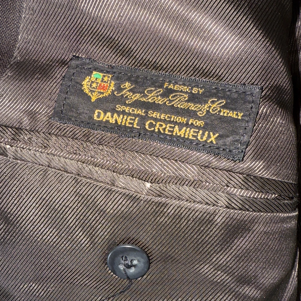 Daniel Cremieux Collection Loro Piana Men's Suit Blazer 42R Brown Solid (Read) - Image 3 of 4