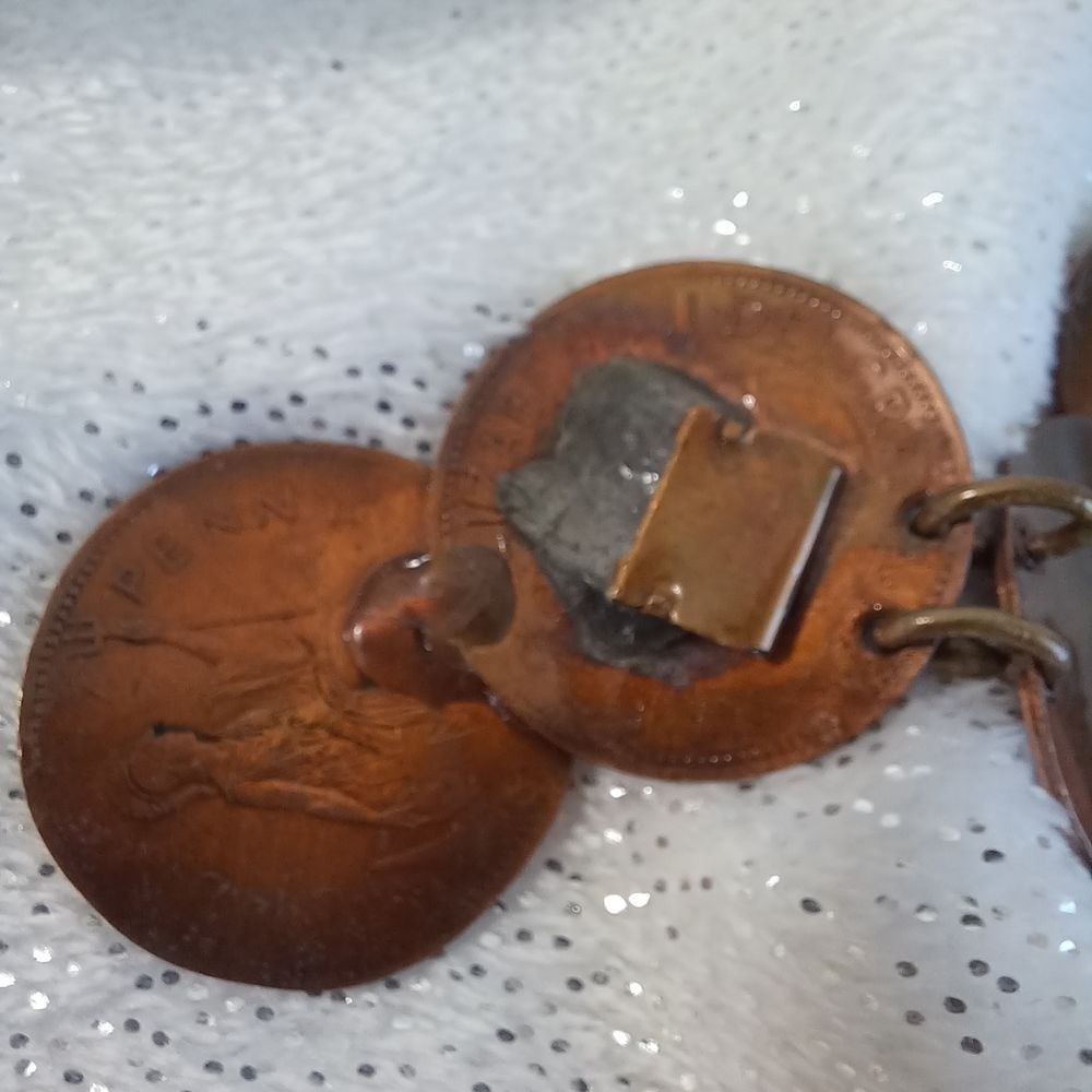 Bracelet Statement Oxidized Copper Turquoise Tone… - image 5