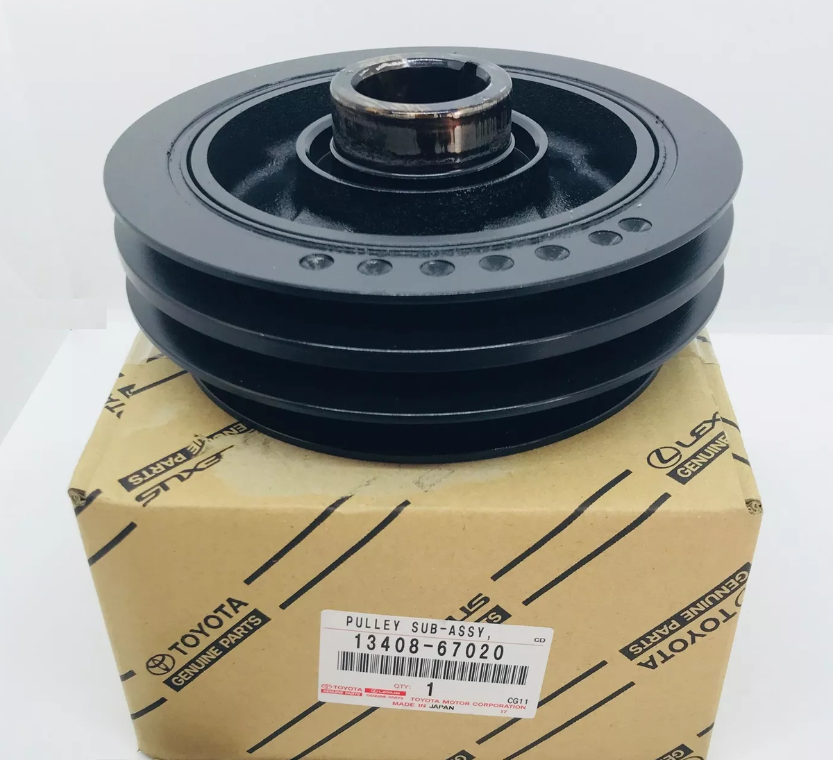 p_kuru　36 Genuine Toyota Land Cruiser 4Runner Hilux Crankshaft Pulley 13408
