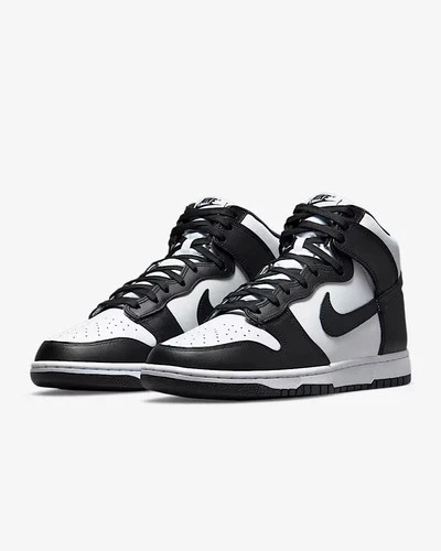 Men's Nike Dunk High RETRO Panda BLACK WHITE Leather NEW STOCKX AUTHINTIC!🏆🎯