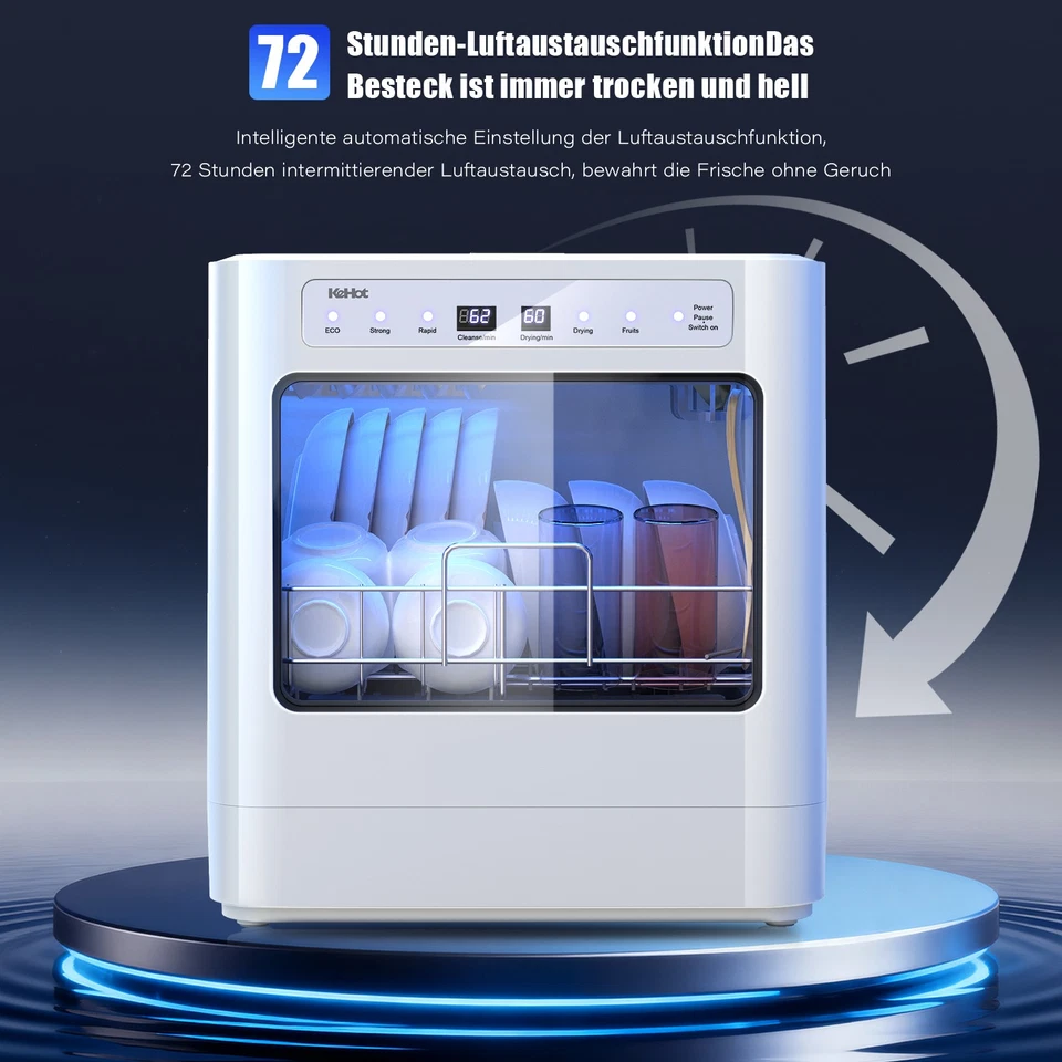 Mini Geschirrspüler 42cm Freistehend Tischgeschirrspüler 5 Programme Kompakt NEW - Bild 3 von 4